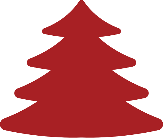 Illustration Of Red Christmas Tree - Christmas Tree (550x464)