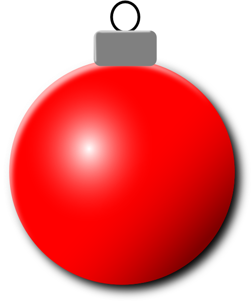 Christmas Ornaments Clipart Large - Red Christmas Ornament Png (546x598)