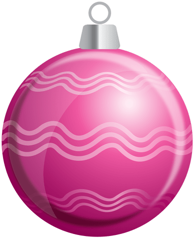 Stripes Pink Bauble Transparent Png - Bauble On Transparent (512x512)
