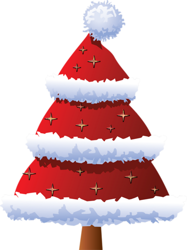 Christmas Tree - Vector (373x500)