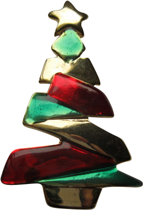 Vintage Signed Danecraft Christmas Tree Pin Broach - Vintage Signed Danecraft Christmas Tree Pin Broach (469x469)