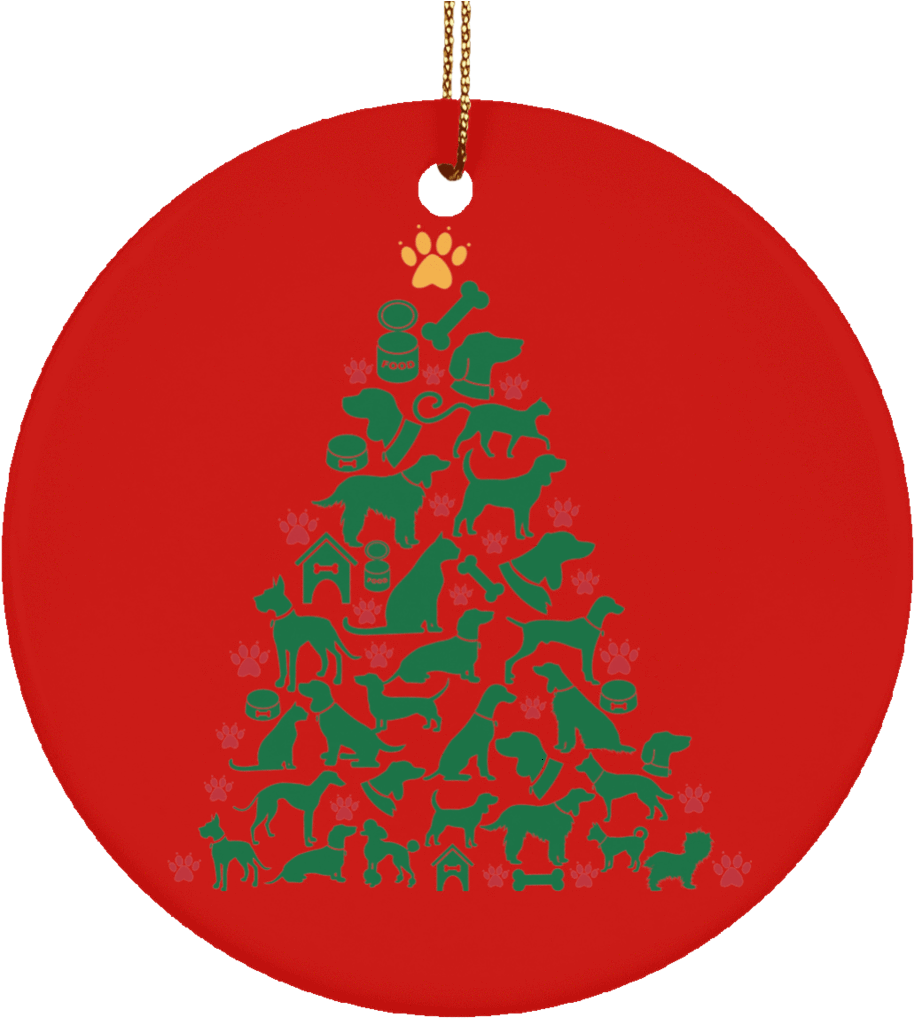 Dog Christmas Tree Holiday Sweater - Fork And Spoon (1024x1024)