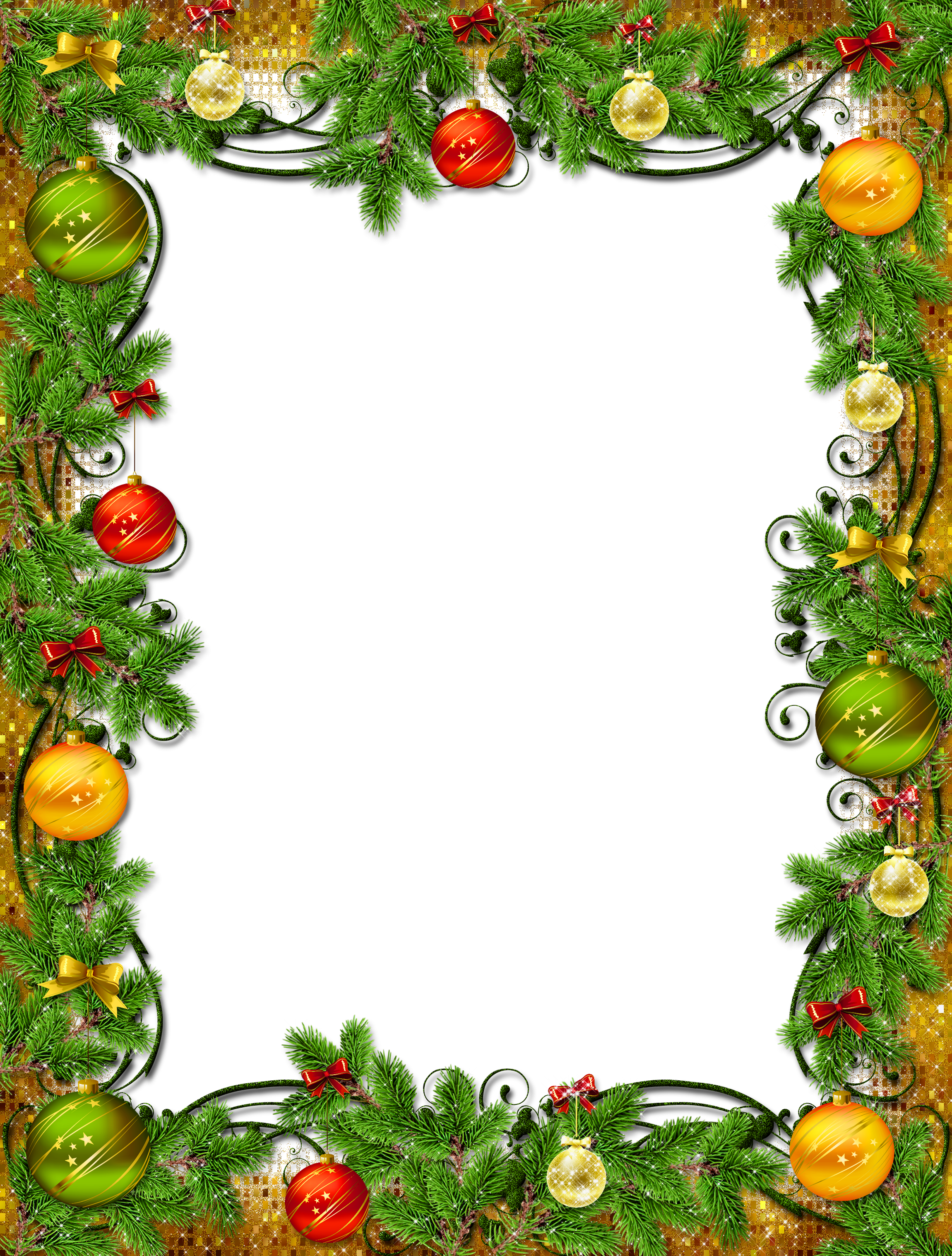 Christmas Decoration Png - Christmas Picture Frame Png (2300x3032)