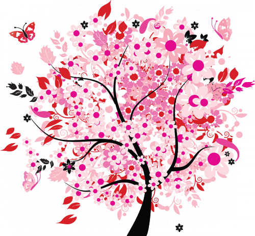 Деревья На Прозрачном Фоне Растровый Клипарт - Fipart Diy Diamond Painting Cross Stitch Craft Kit. (500x463)