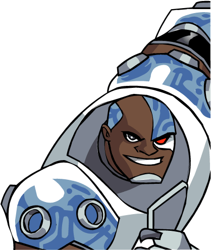 Original Cyborg Teen Titans - Teen Titans Background Cyborg (433x500)