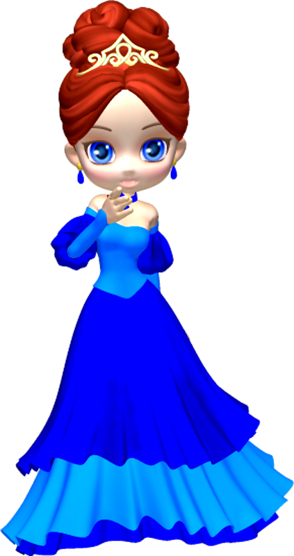 Princess In Blue Poser Png Clipart By Clipartcotttage - Clip Art (423x800)