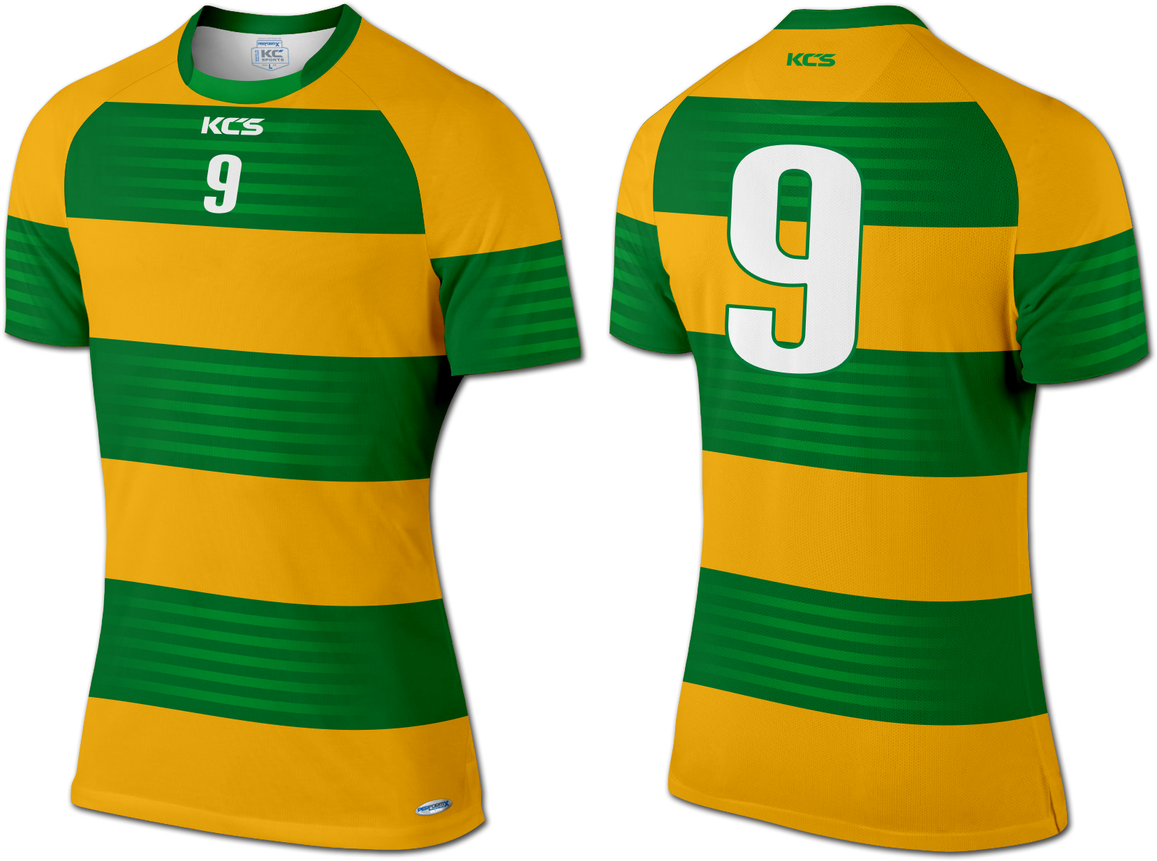 Kcs Jersey Design 35 - Green And Gold Jersey (1800x1800)