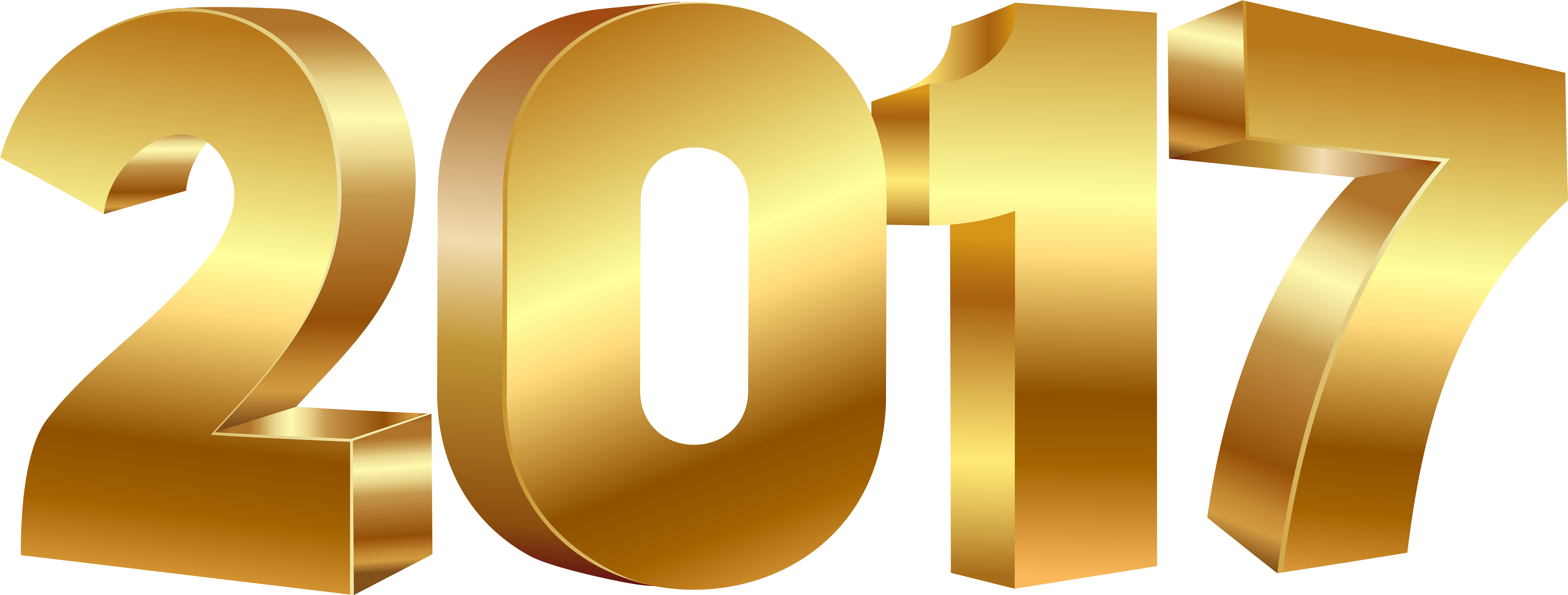 2017 Gold Large Png Transparent Image Klipart - 2017 Gold Png (8000x3084)