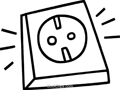 Electrical Outlet Royalty Free Vector Clip Art Illustration - Vector Graphics (480x362)