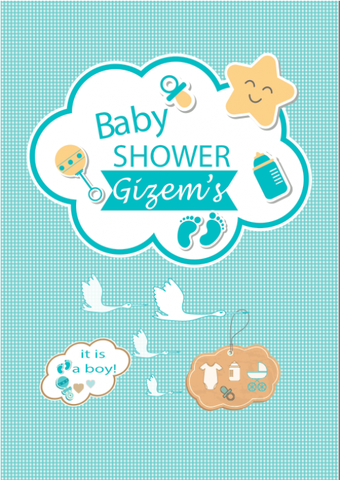 Duvar Panosu 70 X 100 Cm Baby Shower Erkek - Baby Shower (700x700)