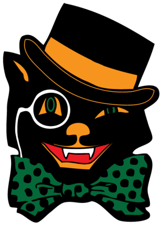 Halloween Black Cat Top Hat Bow Tie Cute Scary Omen - Cat Mask Monacle Hat Bowtie Halloween Hoodie Pullover (456x480)