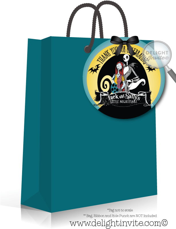 Nightmare Before Christmas Baby Shower Favor Tags - Nightmare Before Christmas Gift Bag (613x822)