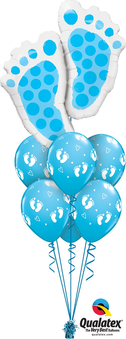 New Baby & Baby Shower - Qualatex 35 Inch Supershape Foil Balloon - Baby Feet (500x1347)
