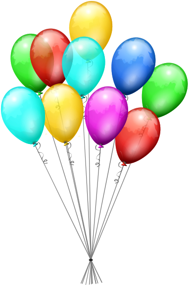 Misc Clipart Group Toy - Birthday Transparent Background Balloons (407x598)