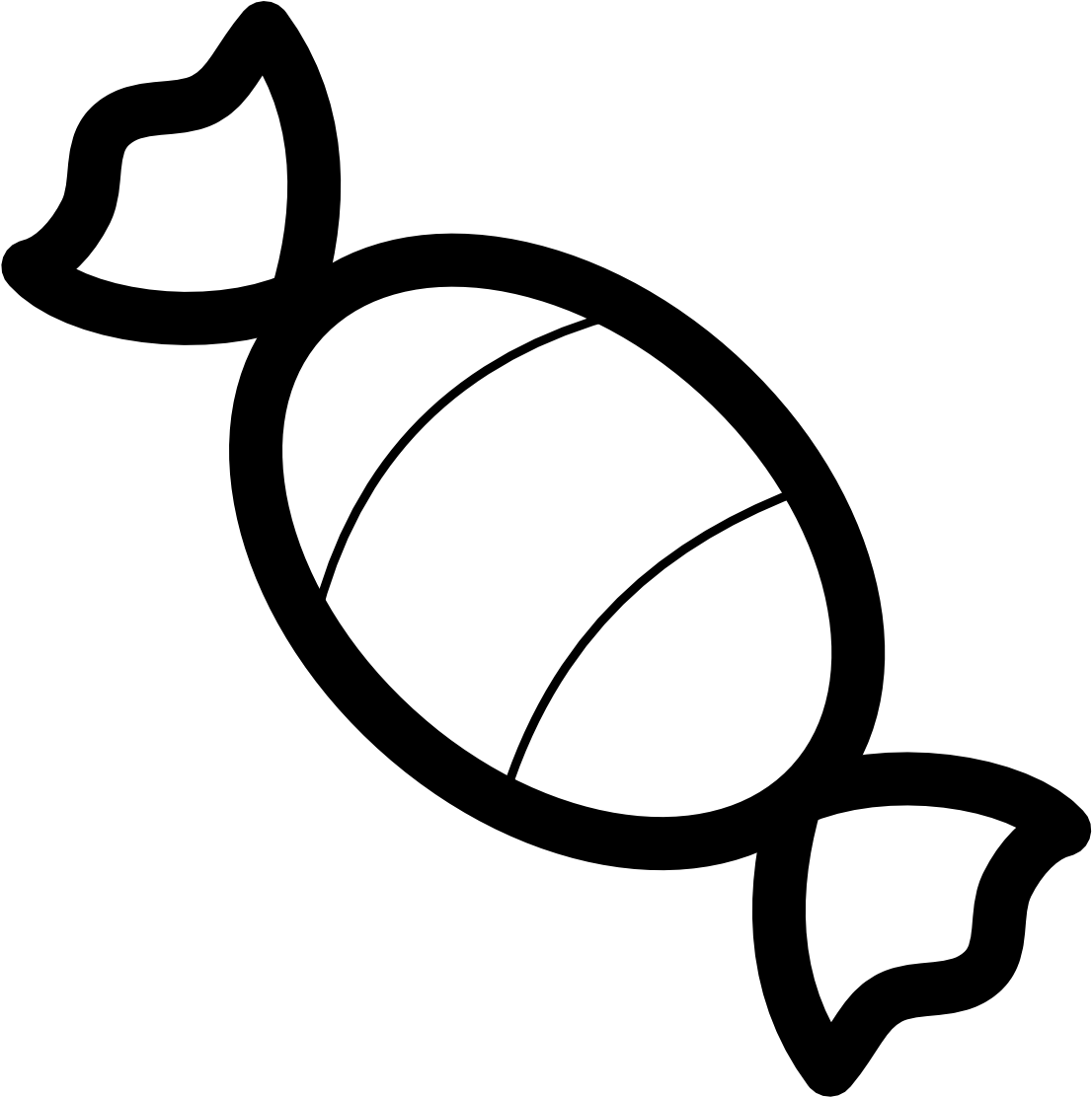 Candy Clipart Black And White - Coloring Picture Of Candy (1152x1152)