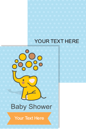 Unique Baby Shower Invitation Card - Cartoon (284x426)