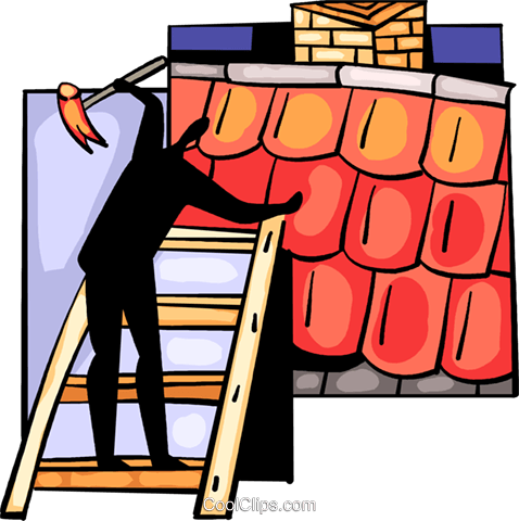 Roofing Repair Royalty Free Vector Clip Art Illustration - Clip Art (478x480)
