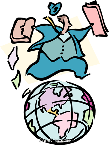 International Business Travel Royalty Free Vector Clip - Earth Clipart (364x480)