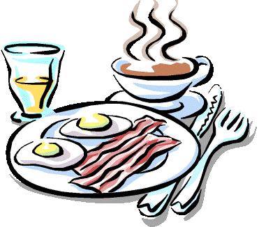 Brunch Clipart Black And White - Breakfast Clipart (371x326)