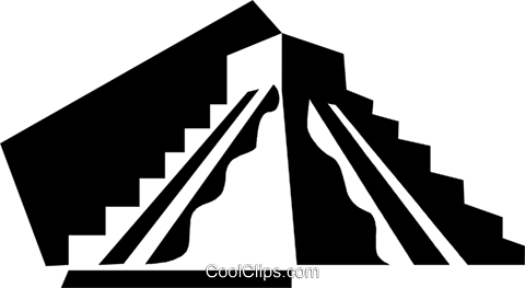 Aztec Pyramid Royalty Free Vector Clip Art Illustration - Piramide Vector Png (480x263)