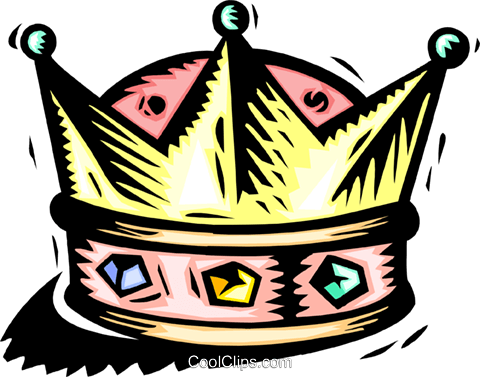 Crown Royalty Free Vector Clip Art Illustration Hous1302 - Nobles In The Middle Ages (480x377)