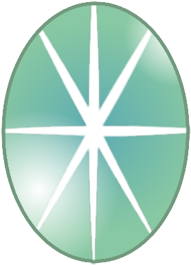 Green Star Sapphire Gem - Green Gems In Steven Universe (346x420)