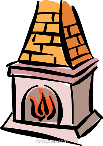 Fireplace Clipart Transparent - Fireplace (337x480)