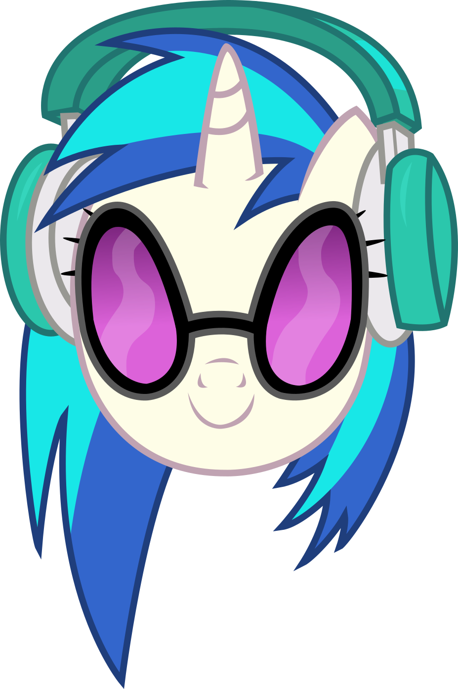 Sketchmcreations, Dj Pon-3, Head, Headphones, Inkscape, - Cartoon (927x1394)