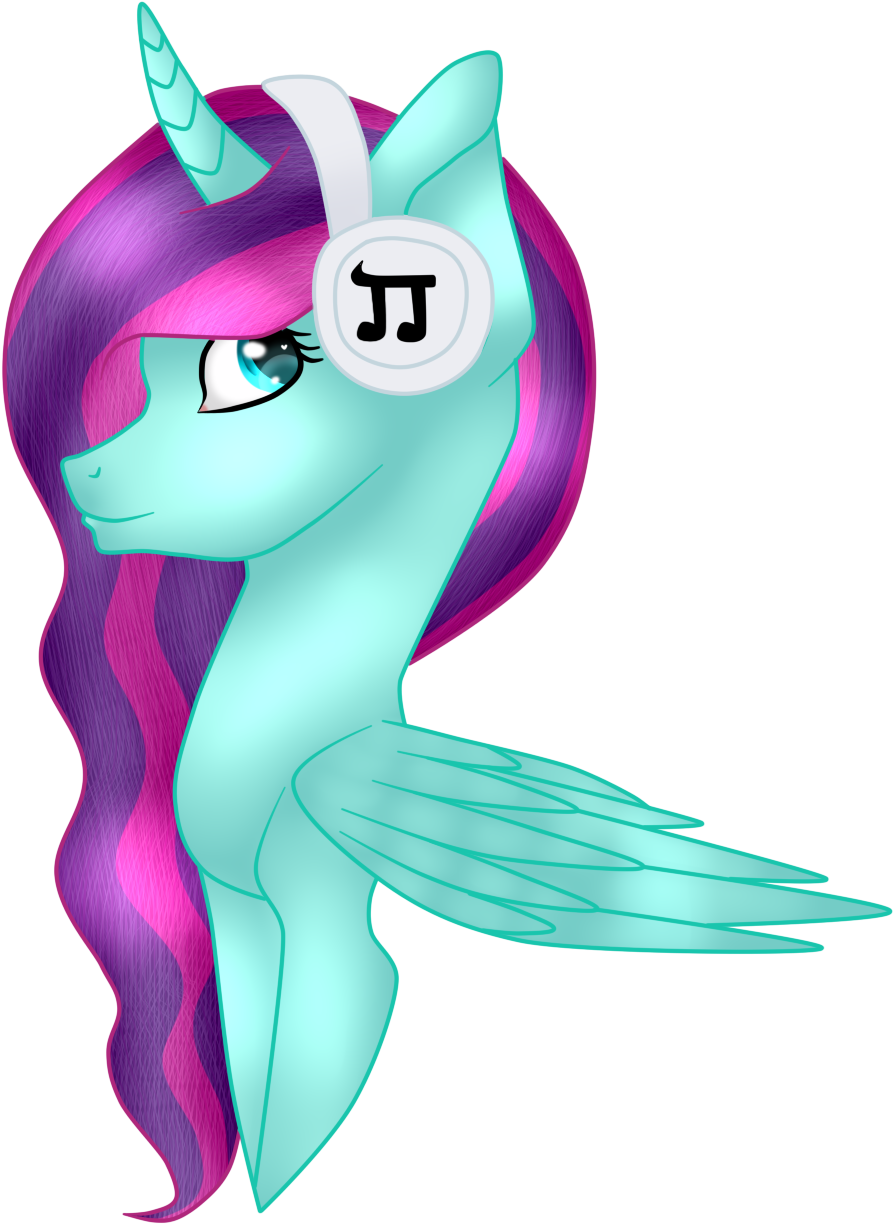 Cindypinkartje, Female, Headphones, Mare, Oc, Oc - Cartoon (930x1268)