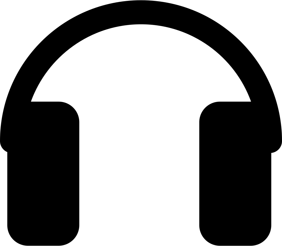 Rectangular Headphones Silhouette Comments - Silhouette Of Headphones (980x856)