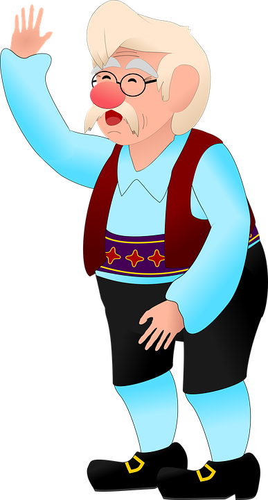 Cartoon Grandfather Cliparts 14, Buy Clip Art - De Gepeto (387x720)