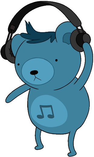 Dj Bear With Headphones - Adventure Time Party Bear (311x518)