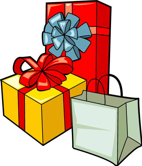 Christmas Presents - Christmas Shopping Bags Clipart (490x572)