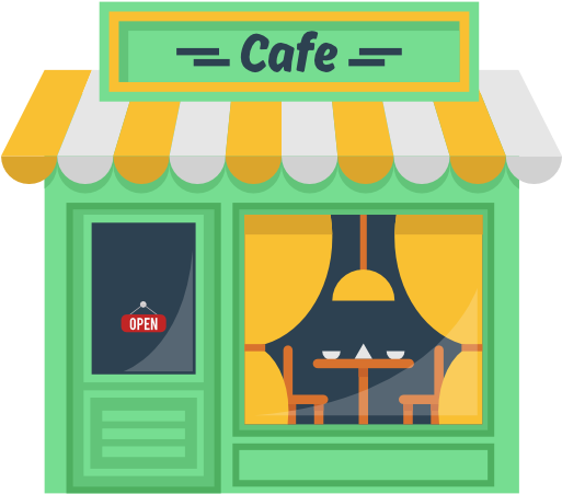 Hot Drink, Building, Coffee Shop, Buildings, Coffee - Cafe (512x512)