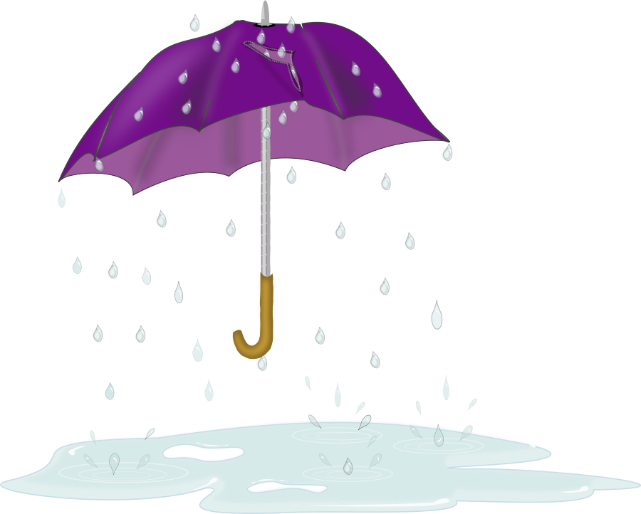 How To Set Use Tattered Umbrella In Rain Svg Vector - Rain And Umbrella Png (900x722)