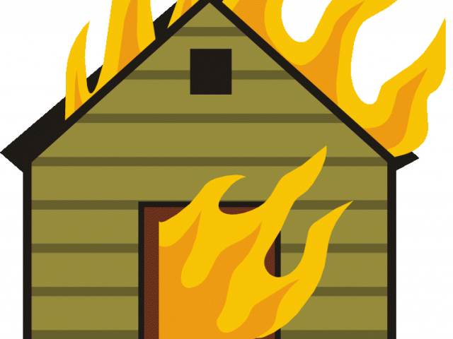 Fireplace Clipart In House - Clip Art (640x480)