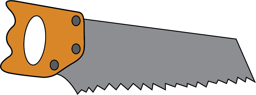 Household Owl Standing Graphics - Saw Clipart (820x306)