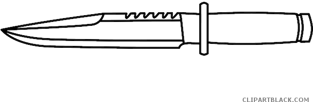 Knife Tools Free Black White Clipart Images Clipartblack - Facas Em Preto E Branco (640x320)
