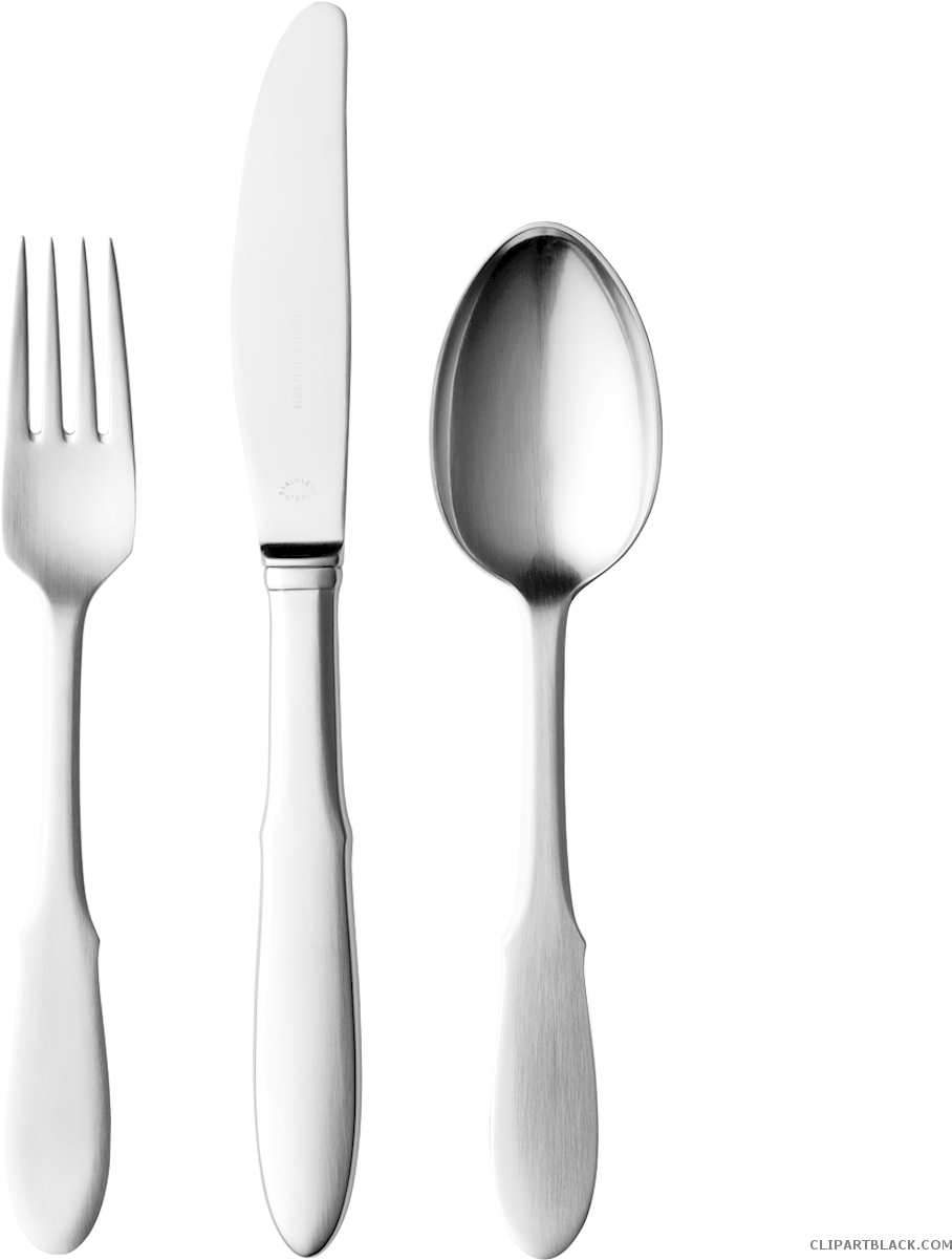 Knife Fork And Spoon Tools Free Black White Clipart - Knife Fork Spoon Clip Art (1200x1200)