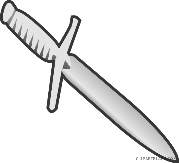 Knife Tools Free Black White Clipart Images Clipartblack - Dagger Clipart (600x545)