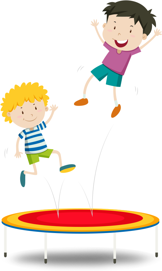 Zona Para Jugar Al Futbol Y Al Baloncesto, Parque De - Boys Jumping Clipart (600x924)