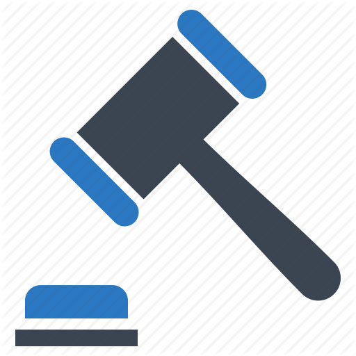 Auction, Gavel, Hammer, Law Icon Icon Search Engine - Blue Law Hammer (512x512)