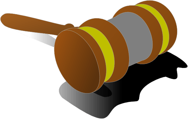 Justice Gavel Color 2 Clip Art At Clker - Cylinder (600x382)