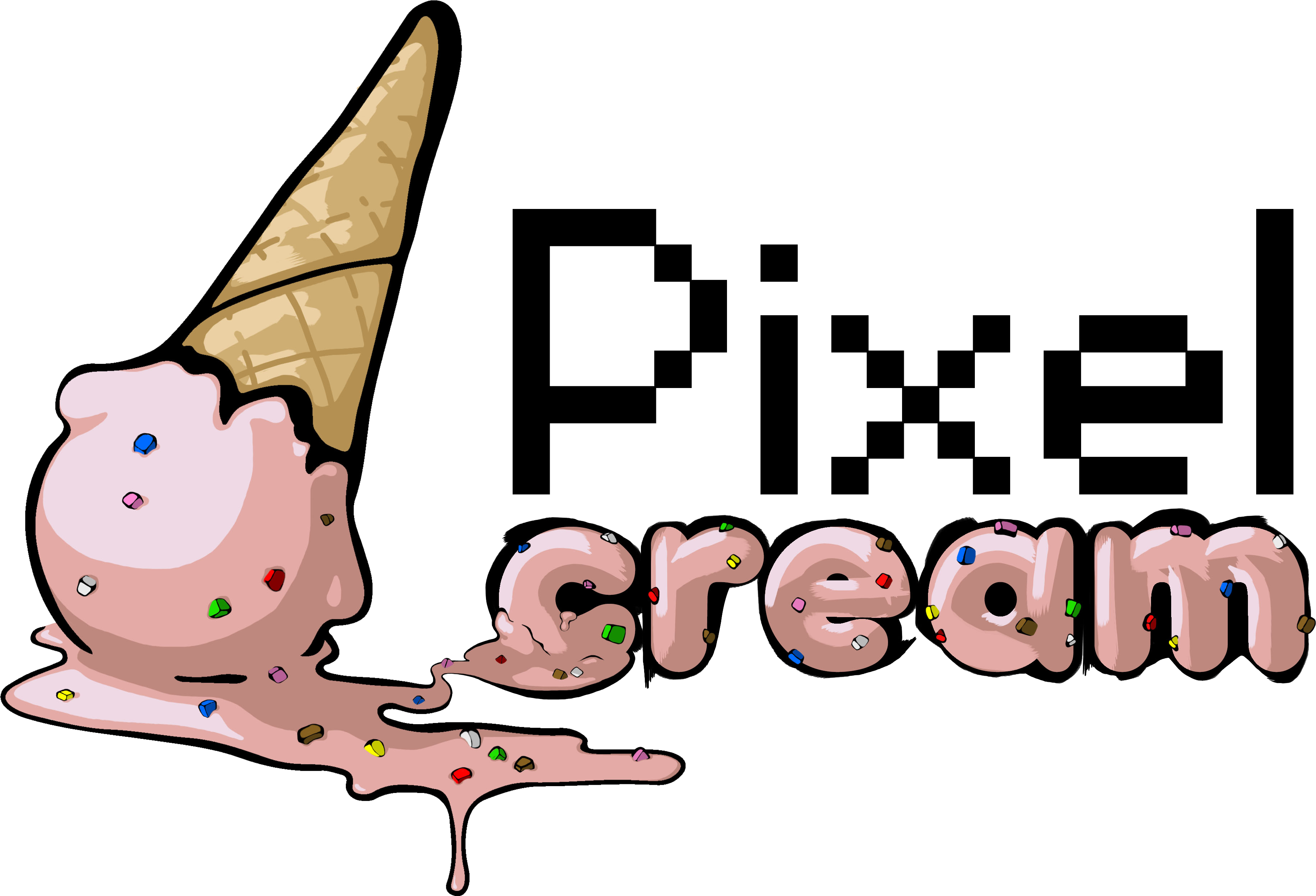 View Larger Image - Pixel Cream Logo (3877x2754)