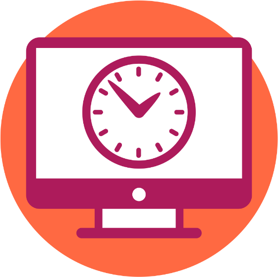 Real Time Online - Icono Estar A Tiempo En El Trabajo (600x600)