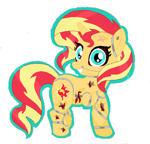 Springtrap Shimmer Or Sunset By Elementalalchemist03 - Pixel Art Sunset Shimmer (526x480)
