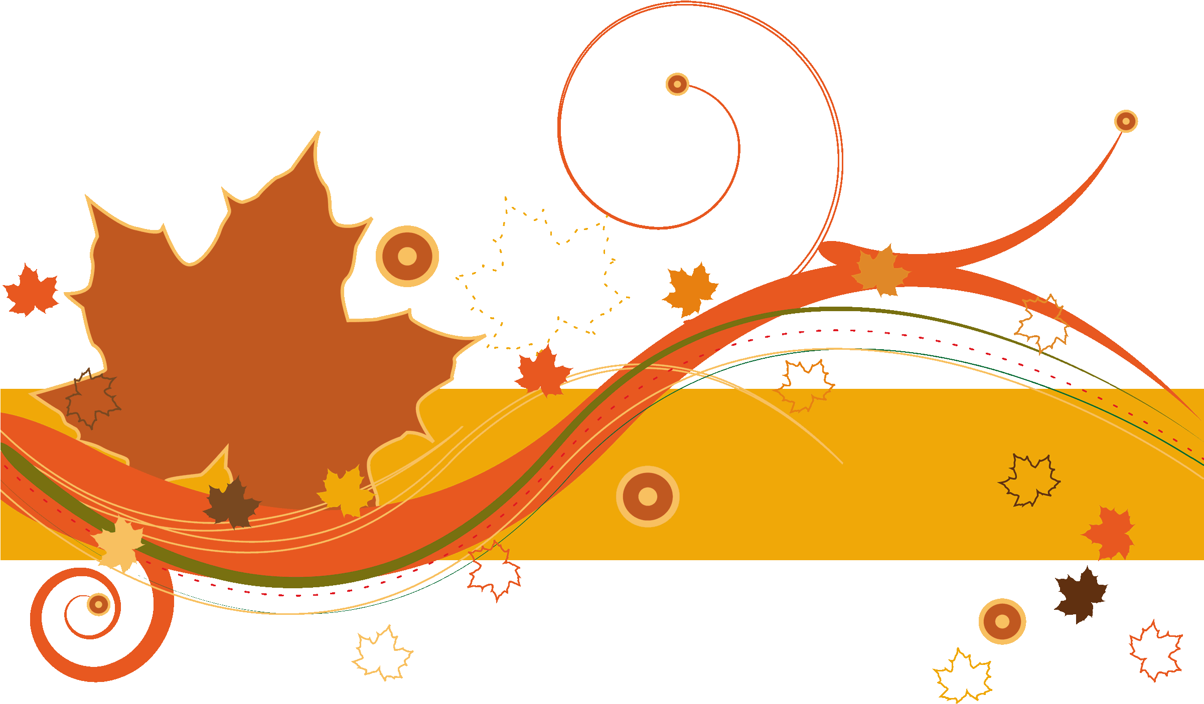 Fall Leaves Clip Art - Clip Art (2400x1629)