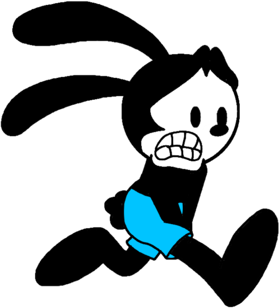Oswald Running To Pee By Marcospower1996 - Pee Emergency Cartoon (894x894)