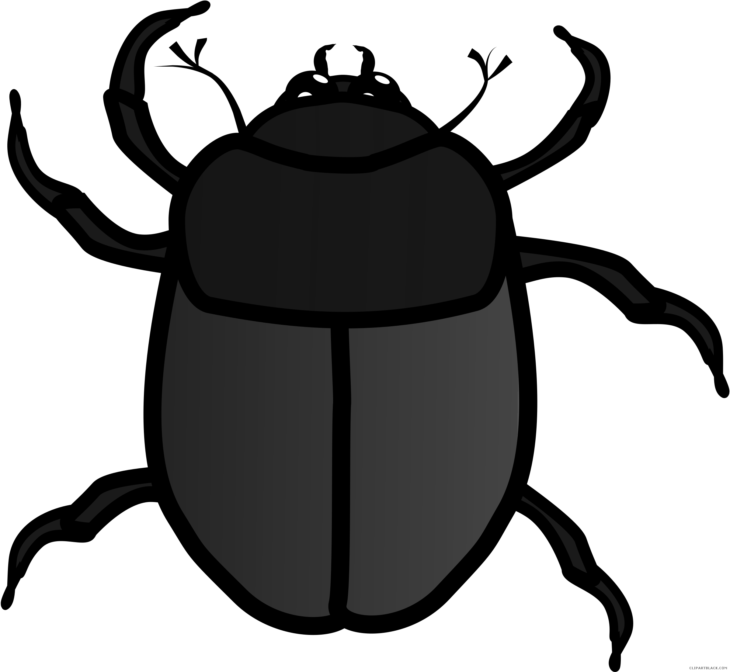 Amazing Bug Animal Free Black White Clipart Images - Brown Beetle Clipart (2400x2210)