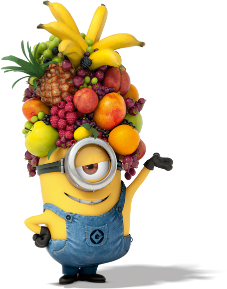 Imágenes Con Frases Graciosas De Los Minions Para Whatsapp - Minion Fruit Hat (640x600)